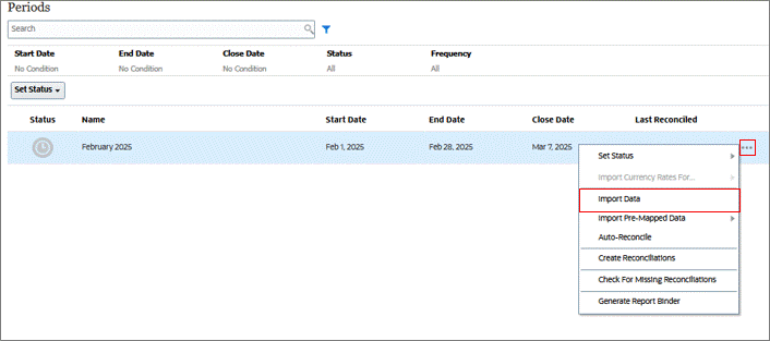 Select Import Data